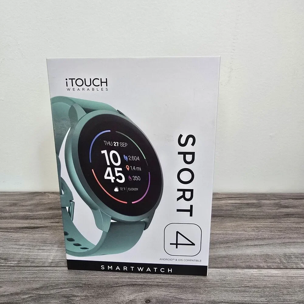 Itouch Sport 4 Unisex Adult Black Smart Watch TP4R01 Fitness Tracker